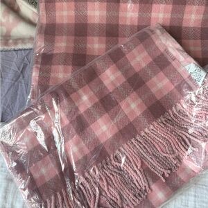 Coach Pink Plaid Scarf best valentines gift